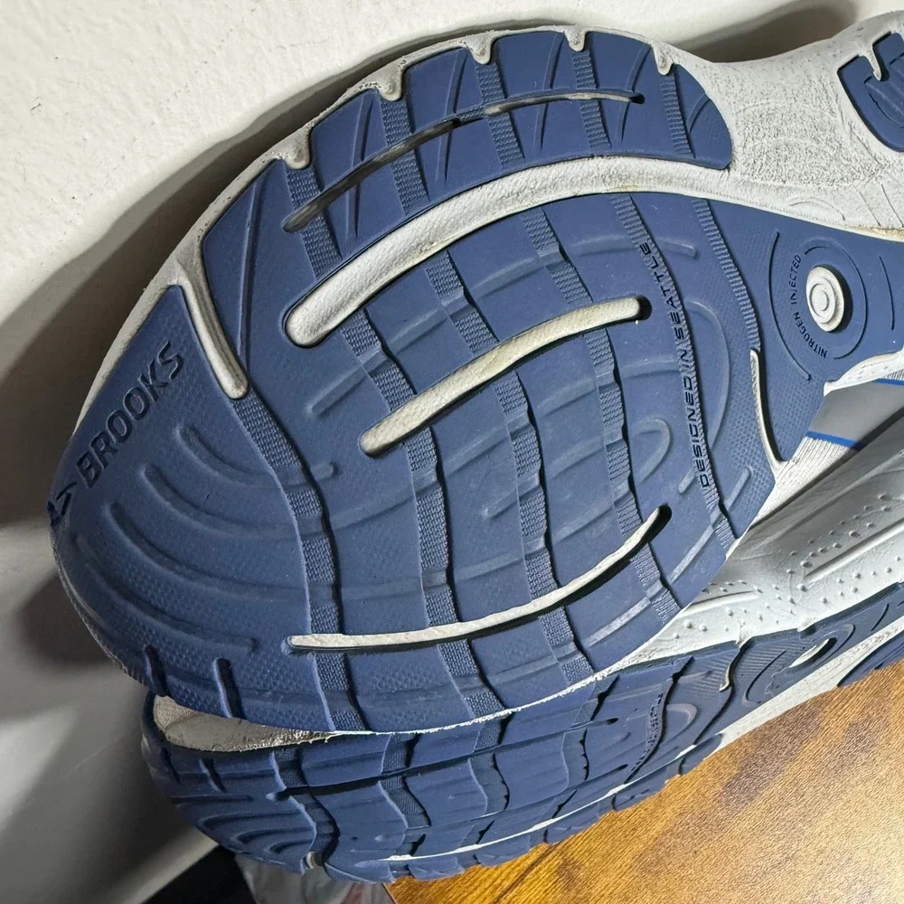 Brooks Glycerin StealthFit 20 Running Shoes Mens Size 12.5 Gray Blue 1103841D081